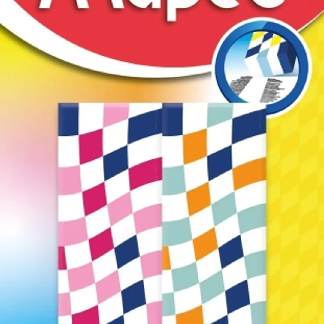 Maped Pack de 2 Gomas de Borrar con 3 Diseños Damero - Forma Rectangular - Sin Ftalatos - Colores Surtidos 1