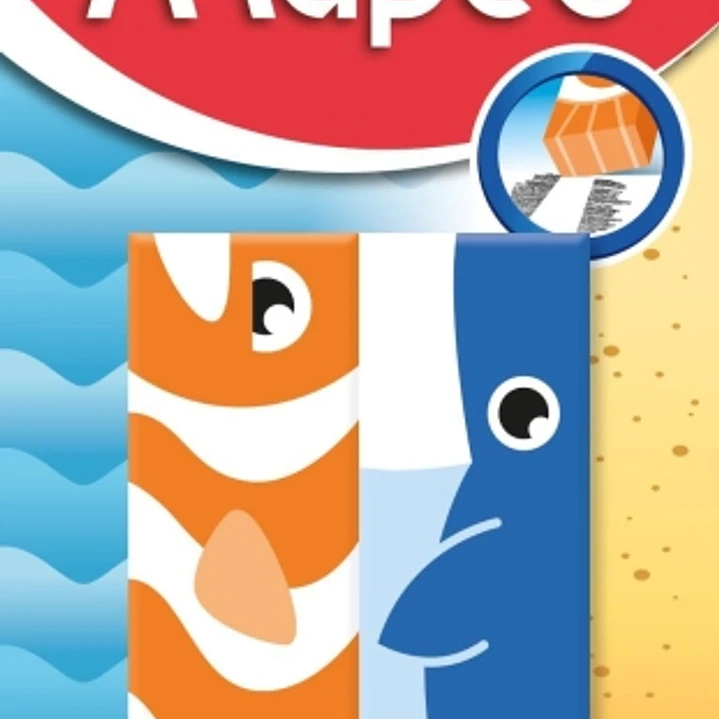 Maped Pack con 2 Gomas de Borrar con 3 Diseños de Animales - Forma Rectangular - Sin Ftalatos - Colores Surtidos 1