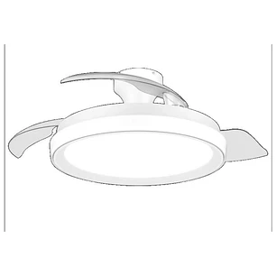 PHILIPS Ventilador techo Luz Bilss 106cm 28+35W Bl