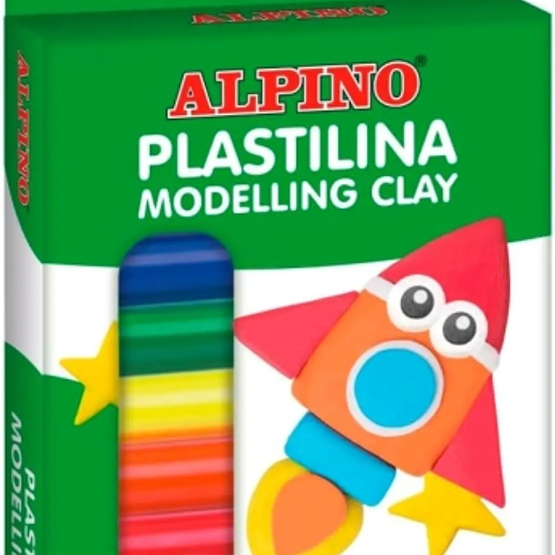 Alpino Pack con 8 Barras de Plastilina 12gr - Muy Flexible - Pueden Mezclarse - Sin Gluten - Colores Surtidos 1