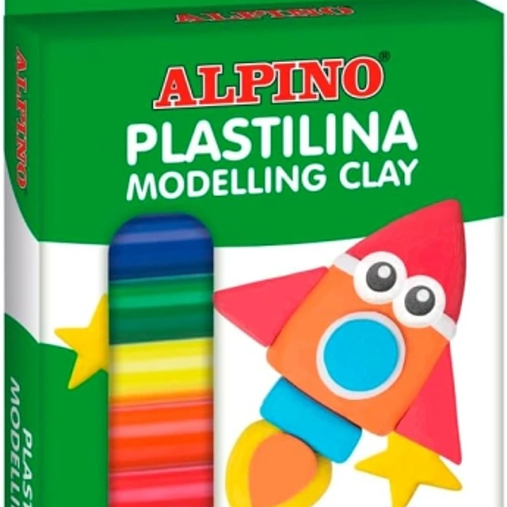 Alpino Pack con 8 Barras de Plastilina 12gr - Muy Flexible - Pueden Mezclarse - Sin Gluten - Colores Surtidos 1