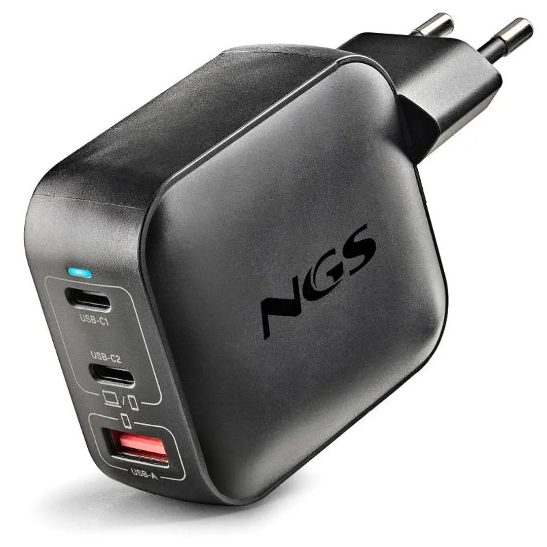 NGS CARGADOR GAN PARED ULTRARAPIDO 100W 3 P 1