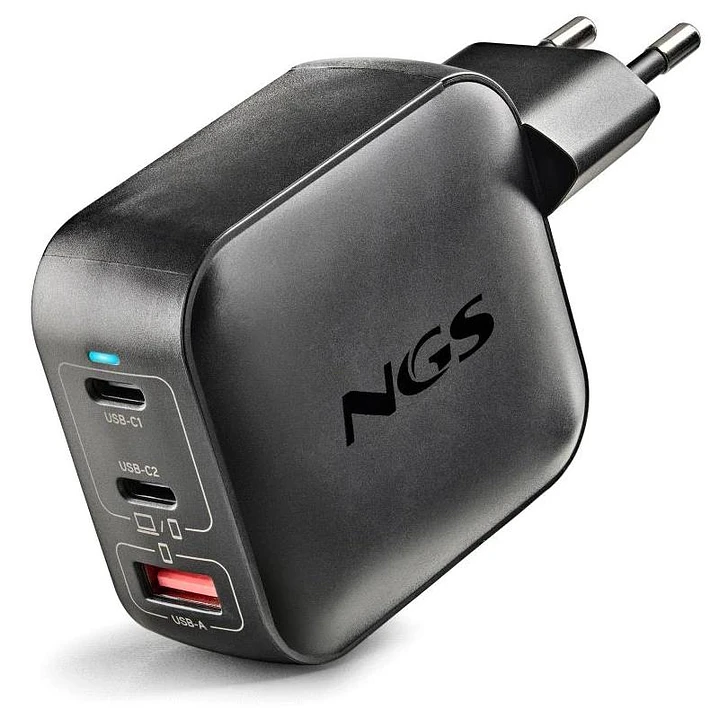 NGS CARGADOR GAN PARED ULTRARAPIDO 100W 3 P 1