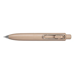 Uni-ball One P Boligrafo Retractil con Punta Fina 0.5mm - Agarre Suave y Comodo - Tinta Color Negro - Cuerpo de Color Marron Cafe