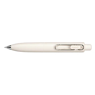 Uni-ball One P Boligrafo Retractil con Punta Fina 0.5mm - Agarre Suave y Comodo - Tinta Color Negro - Cuerpo de Color Blanco Yogur