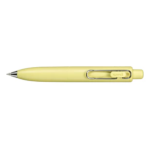 Uni-ball One P Boligrafo Retractil con Punta Fina 0.5mm - Agarre Suave y Comodo - Tinta Color Negro - Cuerpo de Color Amarillo Banana
