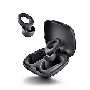 NGS Noon Tapones para Oidos con Reduccion de Ruido - Silicona - Funda y 4 Almohadillas - Color Negro