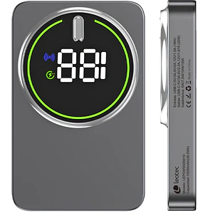 Leotec Powerbank Inalambrico 10.000 mAh -  PD 20W - Qi 15W - Color Gris