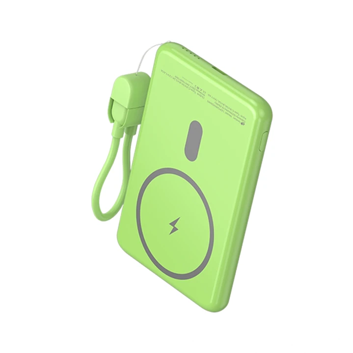 Leotec Powerbank Inalambrico 5.000 mAh -  PD 20W - Qi 15W - Color Verde 1
