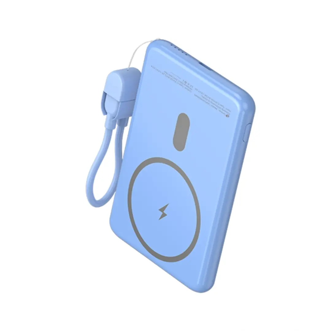 Leotec Powerbank Inalambrico 5.000 mAh -  PD 20W - Qi 15W - Color Azul 1