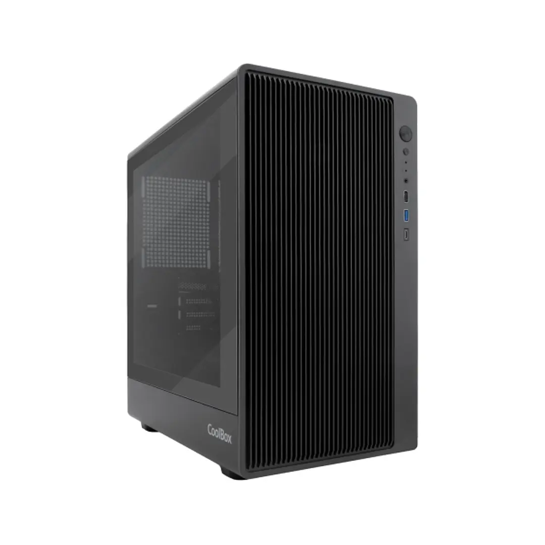 CoolBox Gaming GM350 Darkface Caja Torre MicroATX - 1 x USB C 3.2 1 x USB A 3.2 1X USB A 2,0 1 x Audio + Micro - Color Negro 1