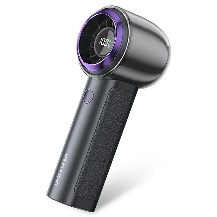 Vention PBB Ventilador de Mano - Velocidad Maxima 13000RPM - Nivel Regulable de 1 a 100 -  Bateria de 3000mAh - Conexion USB-C - Ligero y Compacto - C 1