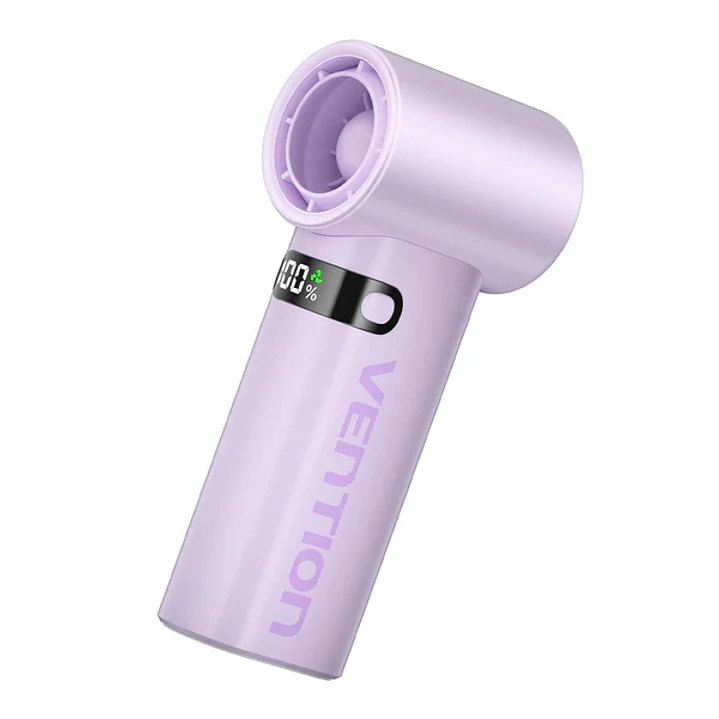 Vention PBE Ventilador de Mano - Velocidad Maxima 17000RPM - Nivel Regulable de 1 a 100 -  Bateria de 3000mAh - Pantalla LED - Conexion USB-C - Ligero 1