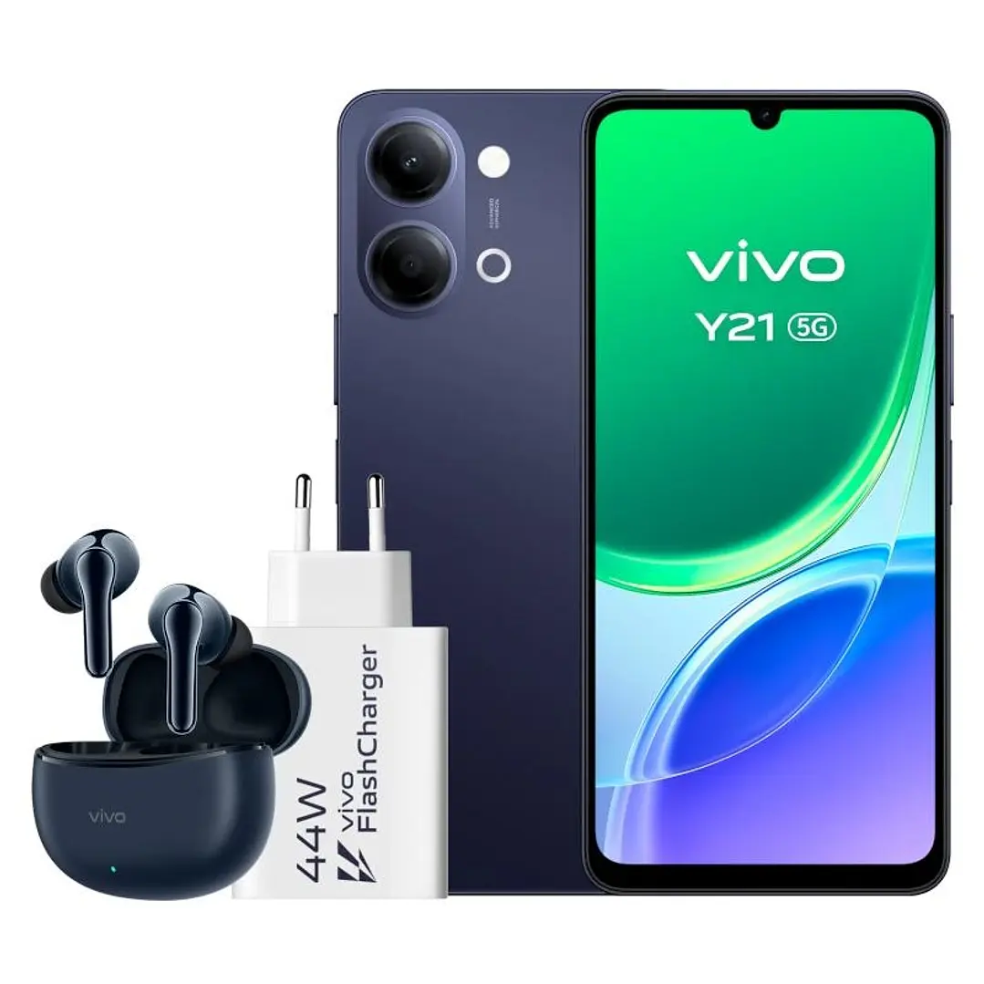 VIVO Y21 5G 4Gb(+4) 256Gb Black Cargador + Auric. 1