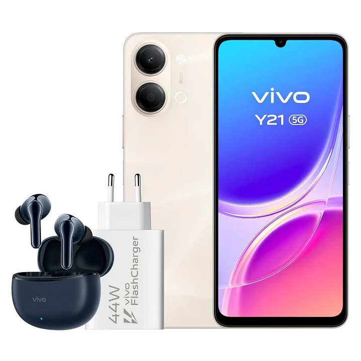 VIVO Y21 5G 4Gb(+4) 256Gb Gold Cargador + Auric. 1