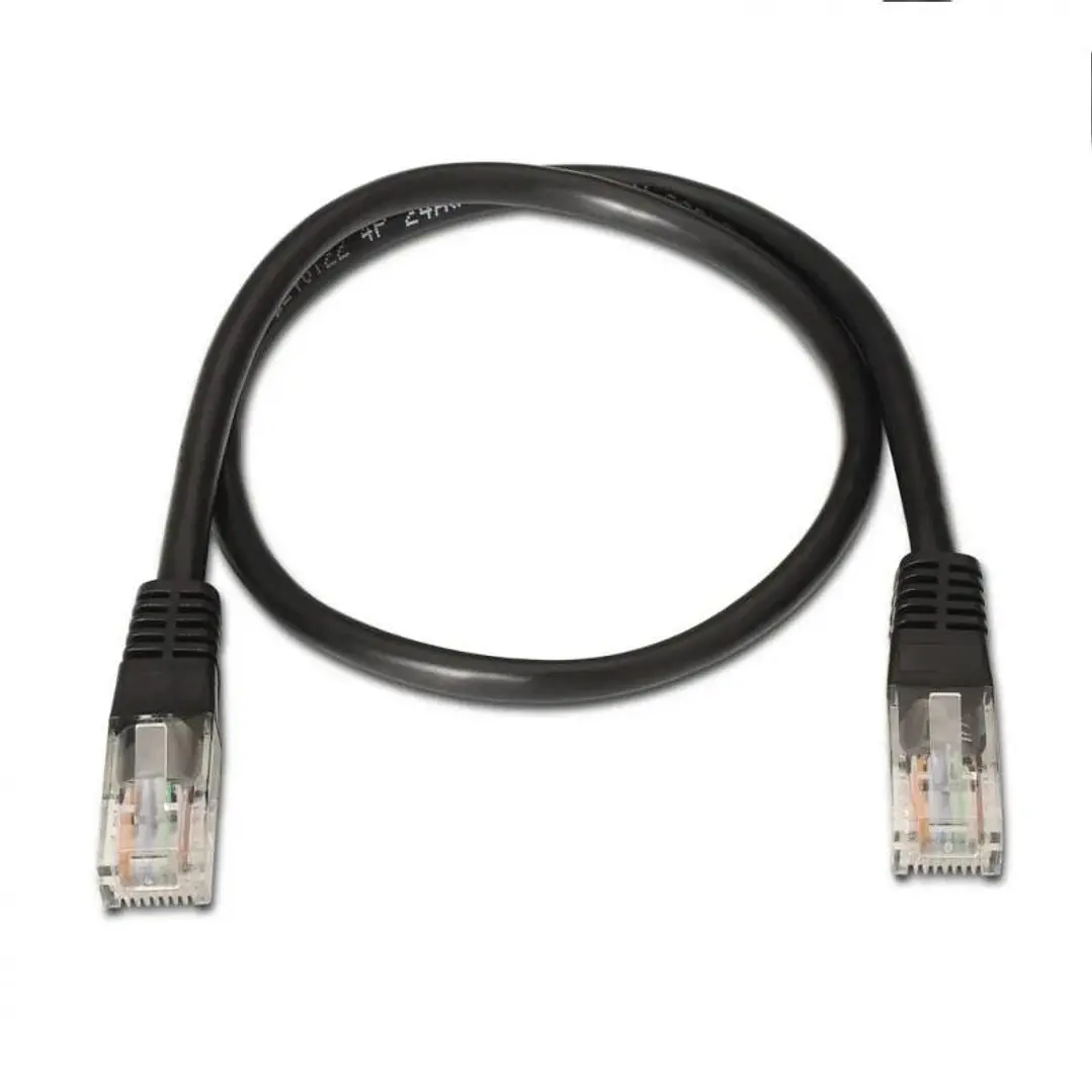 Aisens Latiguillo RJ45 CAT.6 UTP AWG24 negro 1.0m 2