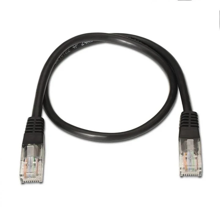 Aisens Latiguillo RJ45 CAT.6 UTP AWG24 negro 1.0m 2