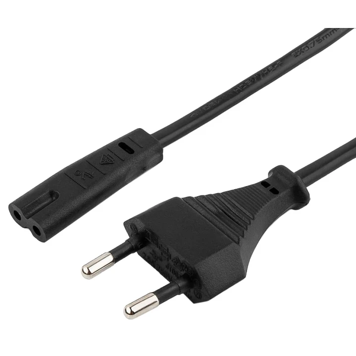 Gembird Cable Alimentación Euro 2pin C7 1.8M Negro 1