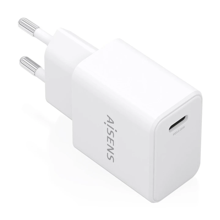 Aisens Cargador Gan 20W - 1xUSB-C PD3.0 - Color Blanco 1