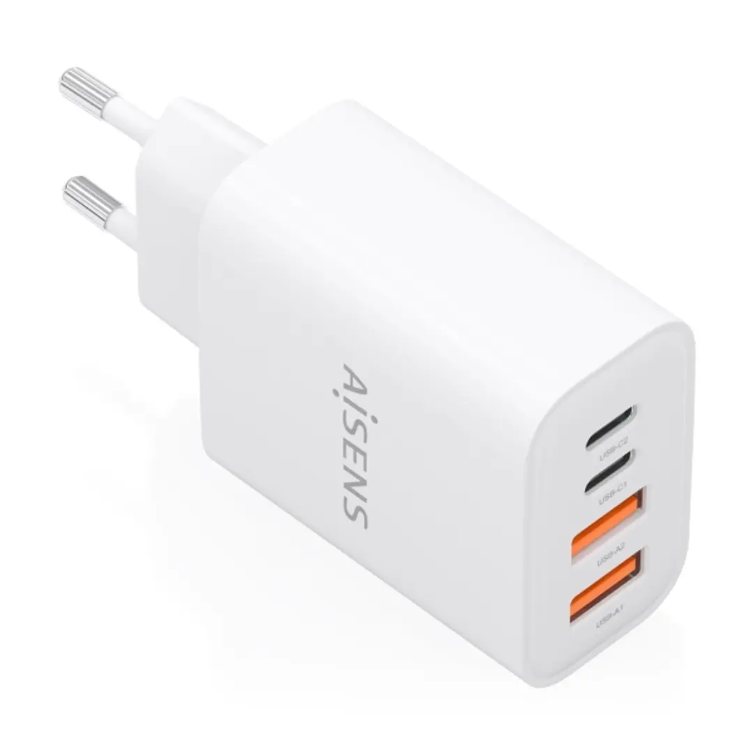 Aisens Cargador Gan 32W - 2xUSB-C PD3.0 - 2xUSB-A QC3.0 - Color Blanco 1