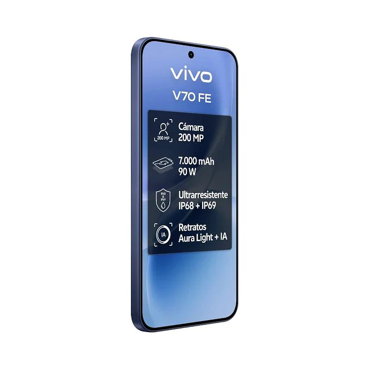 VIVO V70 FE 8Gb 256Gb Bundle Ch90w+ Buds3 Blue 3