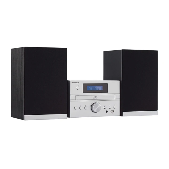 Thomson MIC122BT Micro Cadena Bluetooth - Reproductor de CD y Radio FM - Potencia Musical 50W - Tecnologia Bass Boost - Mando a Distancia - Color Plat 1