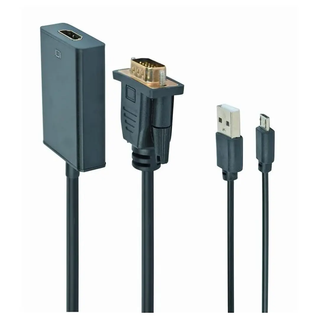 Gembird Cable adaptador VGA a HDMI, 0,15 m, negro 1
