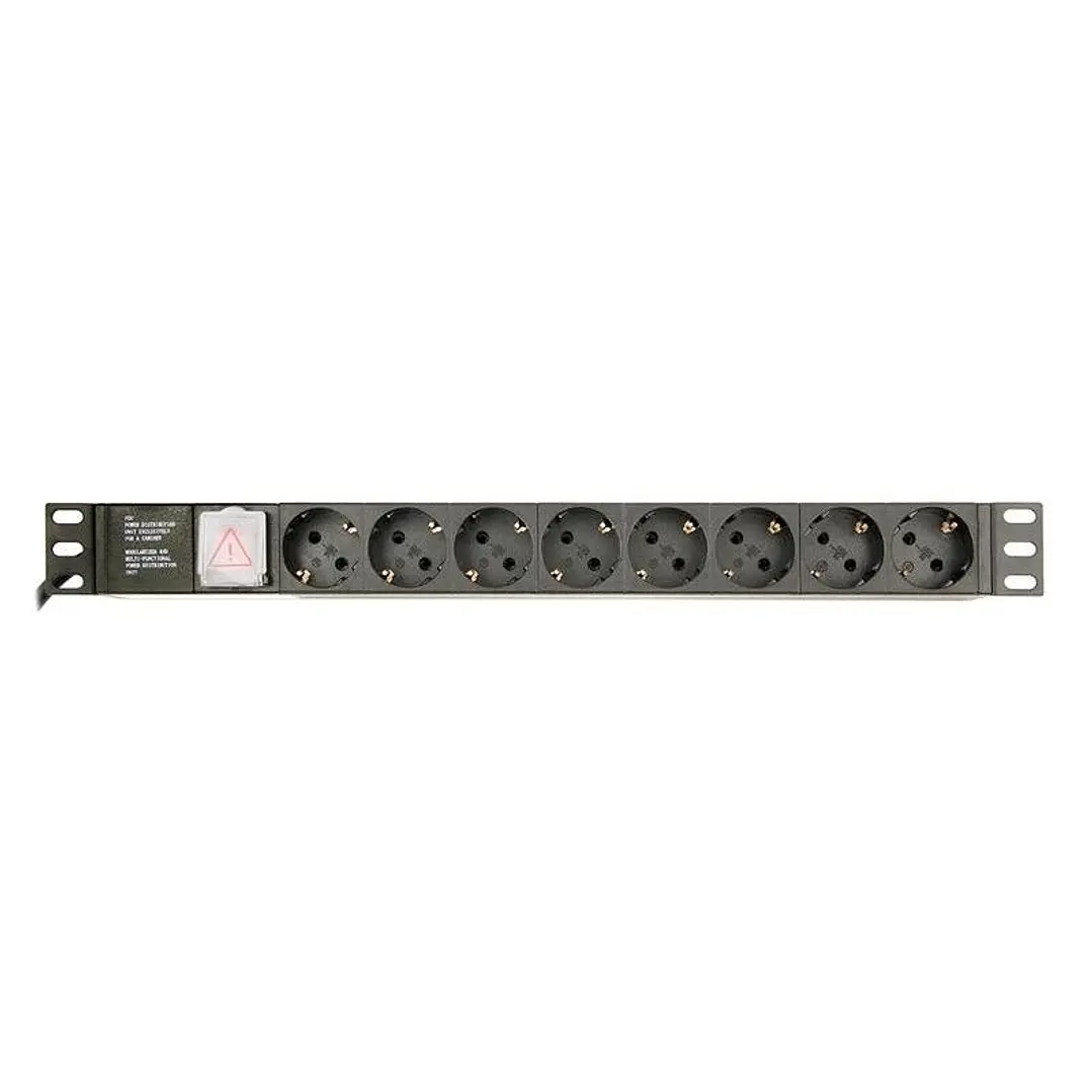 Gembird PDU, 8 tomas Schuko, 1U, 16A, cable de 3 m 1