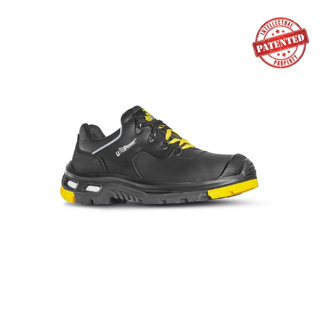 Upower Yarvis S Calzado de Seguridad Laboral - Talla 45 - Piel Pull-Up Suave, Hidrofugo, Suela PU/Vibram Antideslizante, Antiperforacion, Puntera AirT 1