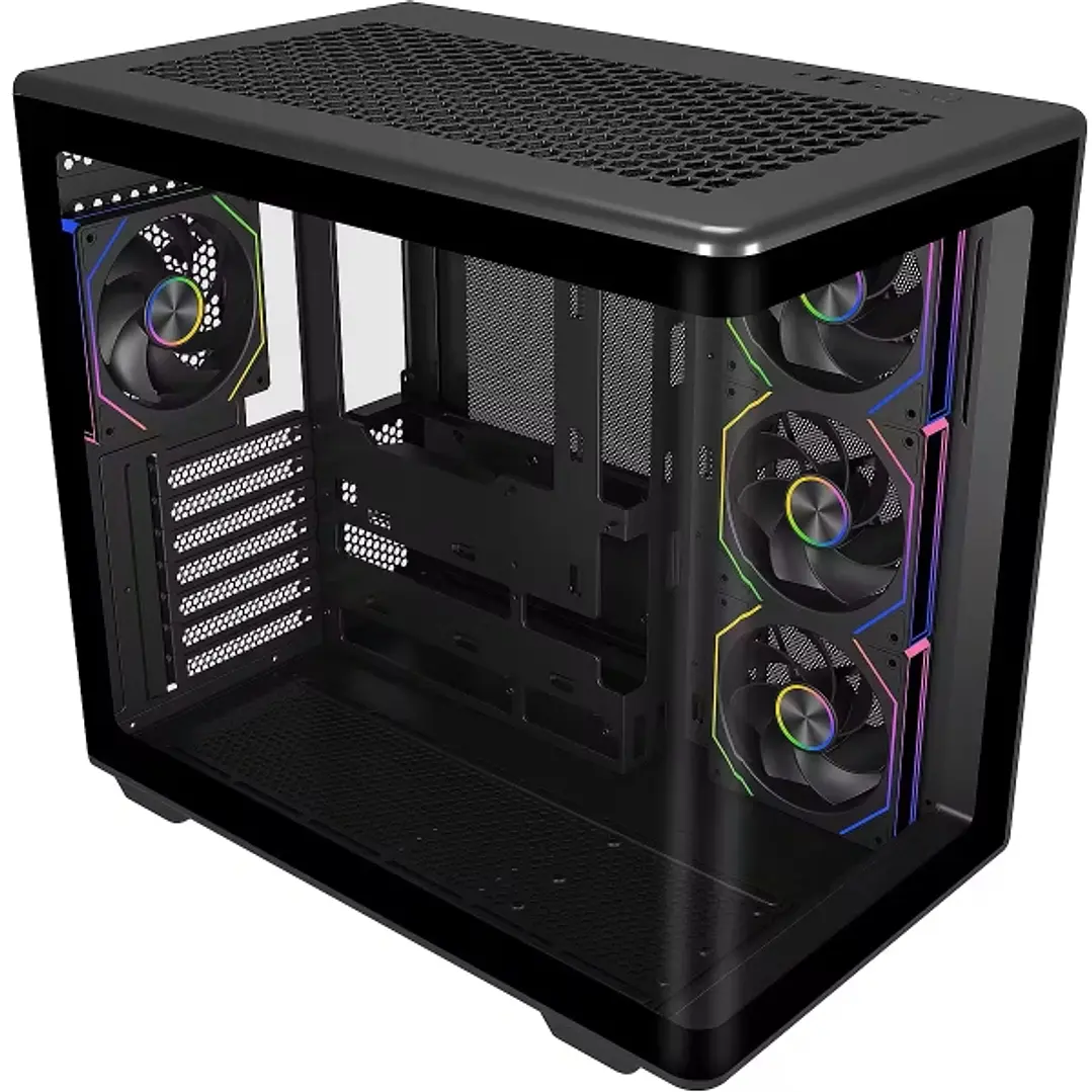 Cooler Master Elite 600 Caja Semitorre ATX/MicroATX/Mini-ITX - 4 Ventiladores 120mm RGB - Vista Panoramica - Doble Camara - Audio - 2xUSB-A - 1xUSB-C  1