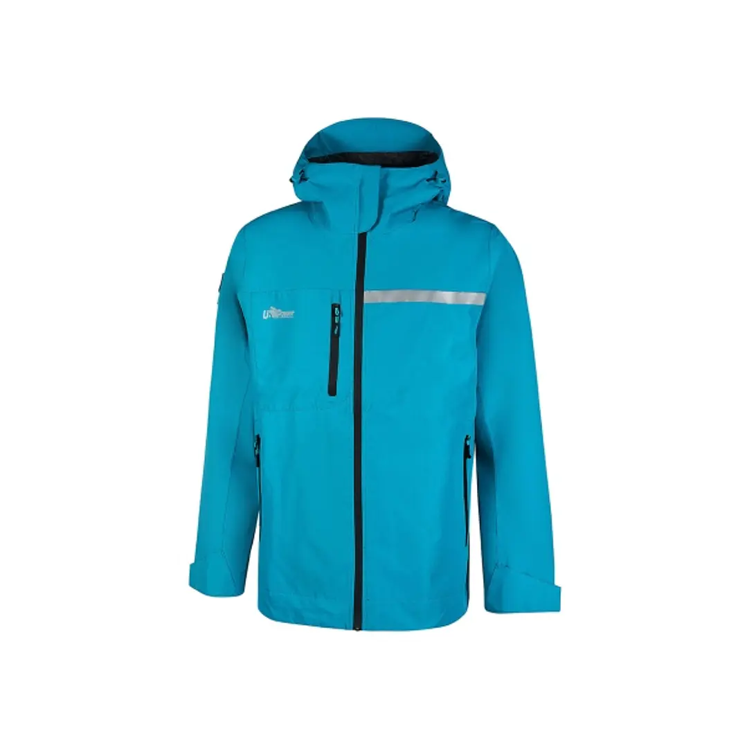 Upower Tutendo Chubasquero Impermeable con Grafeno - Talla S - Termorregulador, Bacteriostatico, Costuras Termoselladas, Capucha Ajustable, Detalles R 1