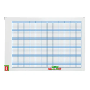 Nobo Performance Planificador Anual de Pizarra Magnetica 720x50x1030mm - Incluye Kit de Planificacion de Imanes