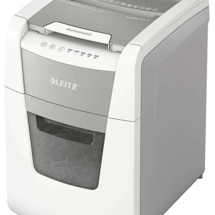 Leitz IQ 100 Autofeed P4 Destructora Automatica de Papel Corte en Particulas P-4 - Autoalimentacion 100 Hojas, Manual 8 Hojas - Capacidad de la Papele 1
