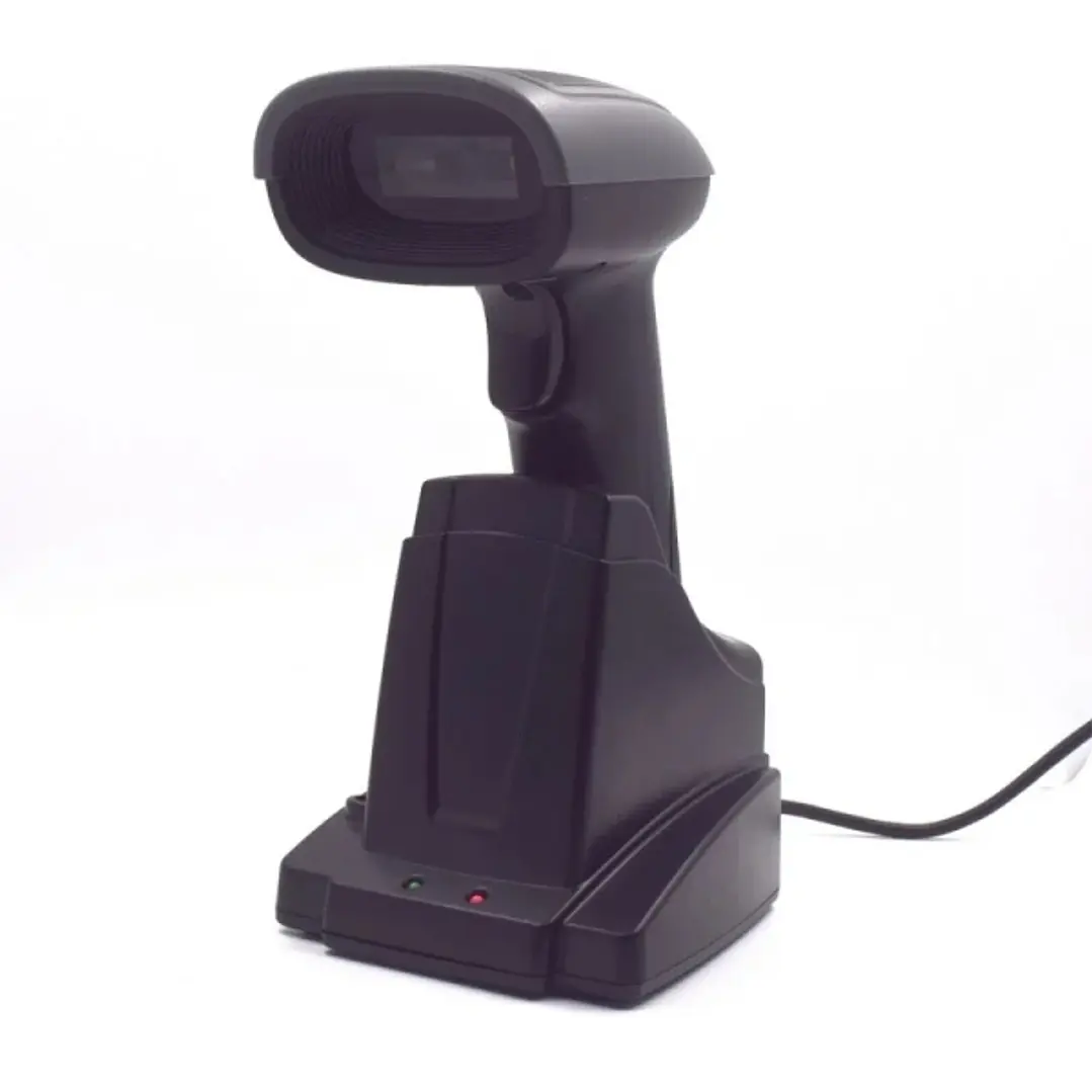 Ewent EW3440 Lector de Codigos de Barras 1D/2D Inalambrico - Wireless y Bluetooth - Autonomia hasta 7h - Base Inteligente - Color Negro 1