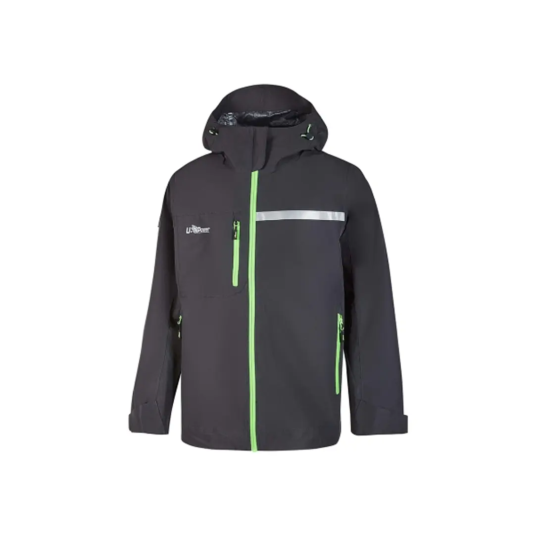 Upower Tutendo Chubasquero Impermeable Transpirable - Talla M - Impresion Interna en Grafeno, Termorregulador, Bacteriostatico, Costuras Termoselladas 1