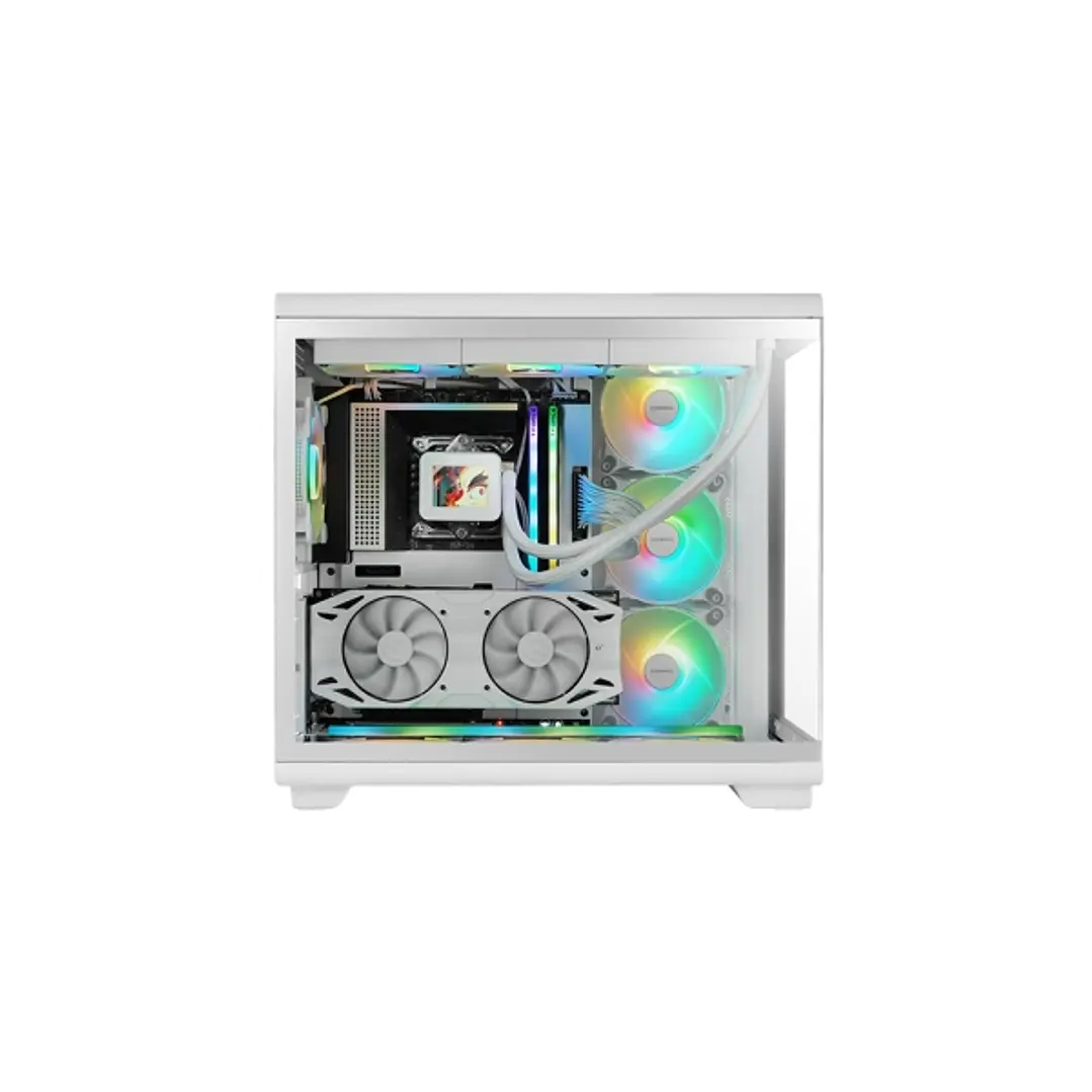 Mars Gaming MC-REV Caja Torre ATX - Tres Ventiladores ARGB - Doble Cristal Templado - Doble Camara - 7 Ranuras de Expansion - 423x278x443mm - Color Bl 1