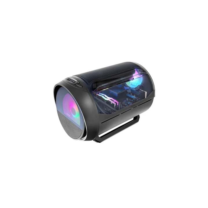 Mars Gaming MC-CYLON Minitorre Ultracompacta - Ventilador Frontal RGB Chroma de 200mm - Ventilador Trasero de 120mm - Soporte MicroATX/Mini-ITX - 3 Ra 1