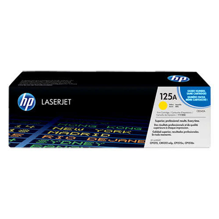 HP CB542A Amarillo Cartucho de Toner Original - 125A 1