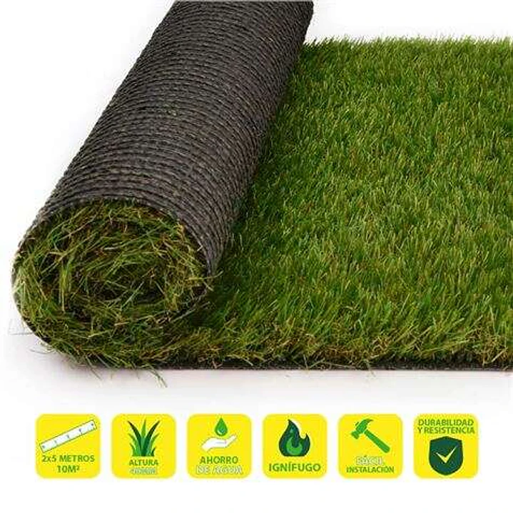 SunGarden Cesped Artificial 2x5m - 40mm - Serie Elegant 1