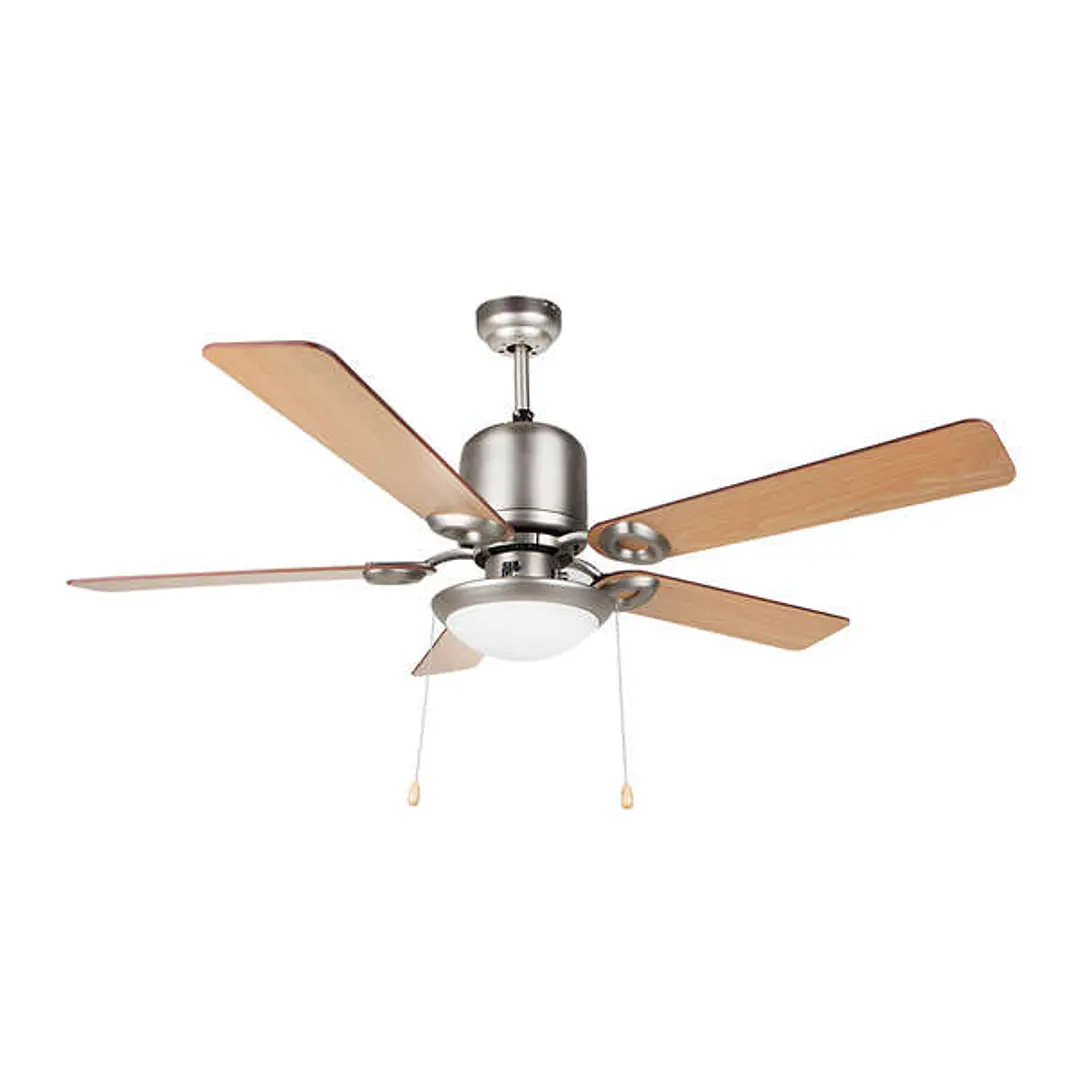 Orbegozo Ventilador de Techo Eco Breeze - Silencioso y Potente - 5 Palas Reversibles - 3 Velocidades - Plafon Incluido - Acero Inoxidable 1