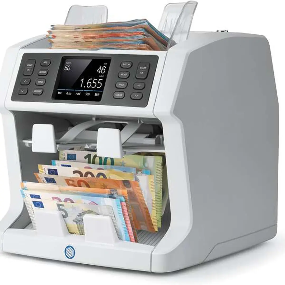 Safescan 2995-SX Contadora de Billetes - Procesamiento Avanzado de Efectivo - Clasificacion por Divisa, Estado y Falsificaciones - Funciones de Ahorro 1