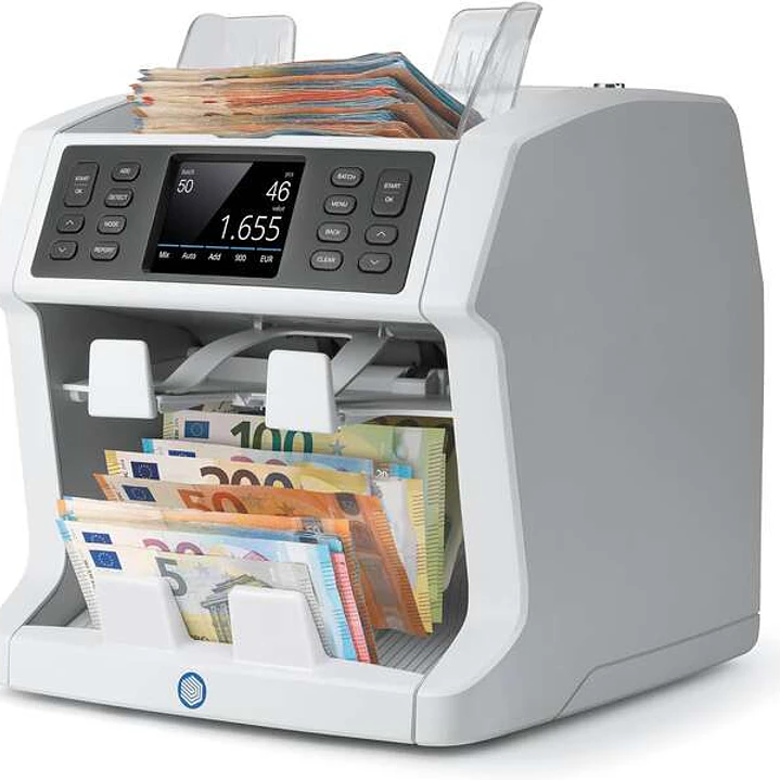 Safescan 2995-SX Contadora de Billetes - Procesamiento Avanzado de Efectivo - Clasificacion por Divisa, Estado y Falsificaciones - Funciones de Ahorro 1