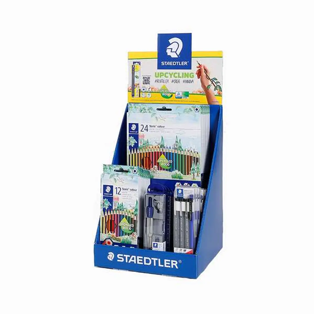 Staedtler Expositor de Sobremesa con 8ud 185 C12, 5ud 185 C24, 4ud 550 60, 6ud 308 S1WP3 y 2ud de Regalo 120-2 1