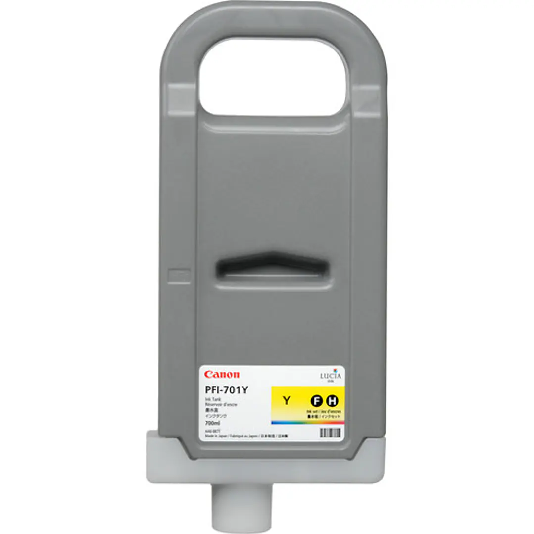 Canon PFI-701Y Amarillo Cartucho de Tinta Original - 0903B001 1