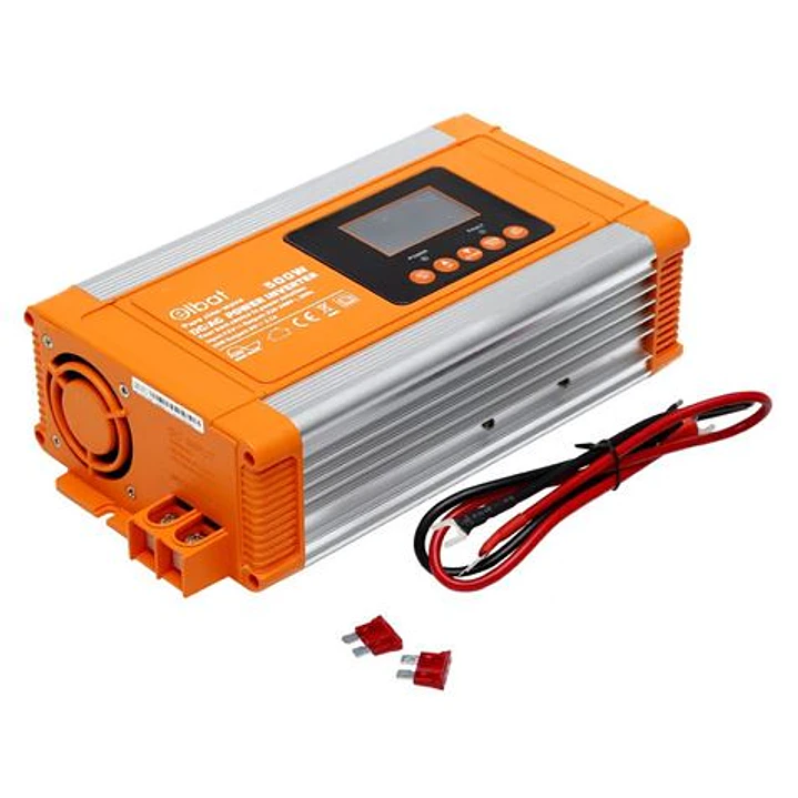 Elbat Convertidor de Corriente Onda Pura con Pantalla LCD 500W - Color Varios 1