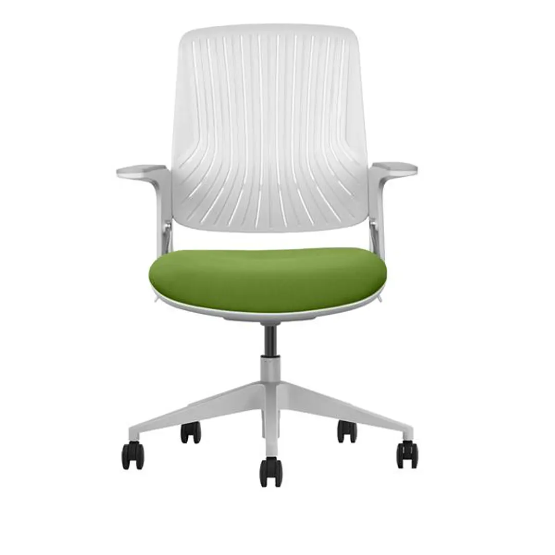 Cromad Senior SE1800 Silla de Oficina - Altura Ajustable con Elevador de Gas de Grado 4 - Respaldo de Material Antibacteriano Elástico - Ruedas de Nai 1