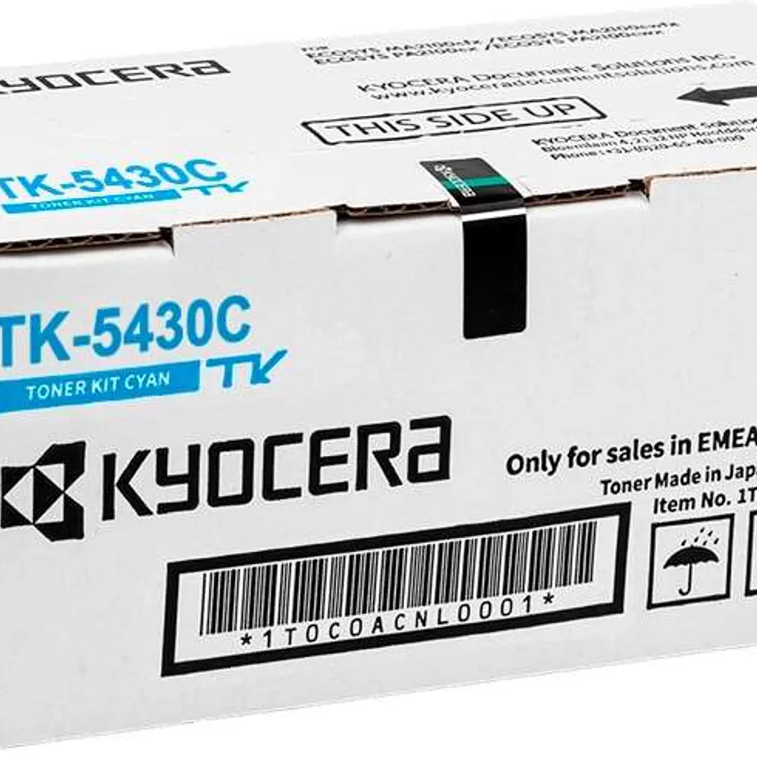 Kyocera TK5430 Cyan Cartucho de Toner Original - 1T0C0ACNL1/TK5430C 1