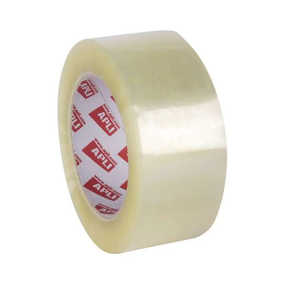 Apli Precinto Acrílico Silencioso 48?mm x 132?m, 28??m, Transparente, Polipropileno Alta Resistencia, Adhesivo Permanente sin Ruido 1