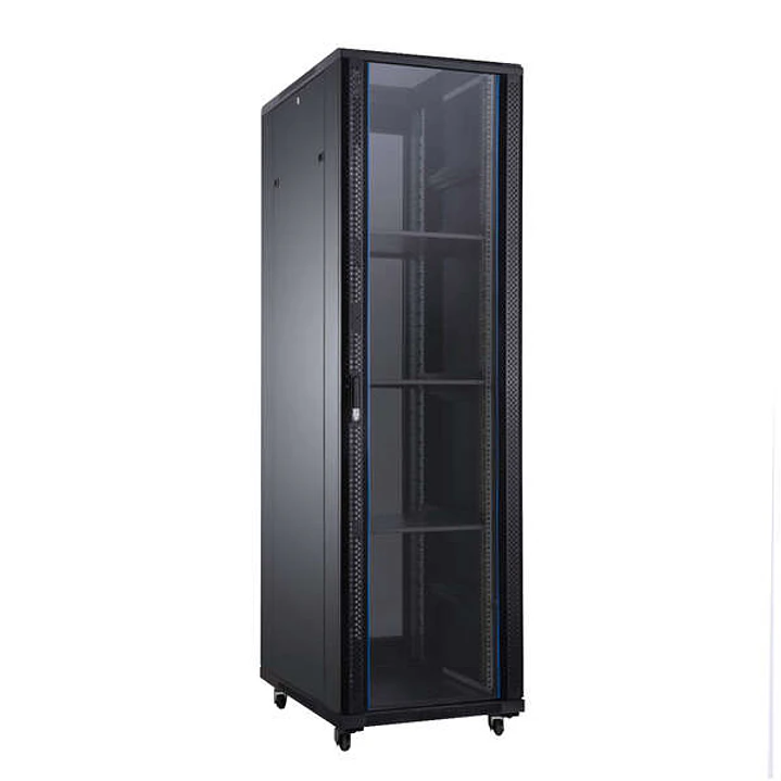Aiten Data AI8847 Armario de Suelo 47U - Ancho 800 - Fondo 800 - Incluye 2 Bandejas Fijas - 4 Ventiladores 120mm - 1 Base 8 Tomas - 2 Cerraduras Later 1