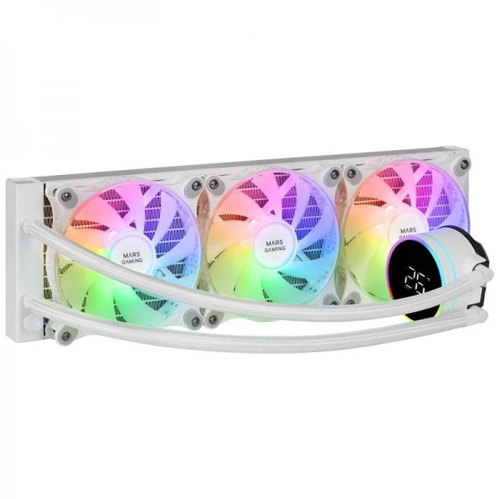 Mars Gaming ML-LCD360 Refrigeracion Liquida ARGB - Tres Ventiladores 120mm - Pantalla LCD Temperatura - Compatibilidad Multisocket - TDP 600W - Tubos  1